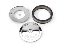 Thumbnail for Edelbrock Air Cleaner Pro-Flo Series Round Steel Top Paper Element 10In Dia X 3 5In Chrome