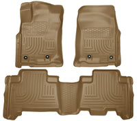 Thumbnail for Husky Liners 2013 Toyota 4Runner WeatherBeater Tan Front & 2nd Seat Floor Liners