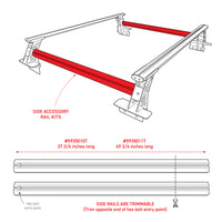 Thumbnail for Go Rhino Universal XRS 37 3/4 Cross Rail Accessory Set - Tex. Black