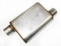 Thumbnail for JBA Universal Chambered Style 304SS Muffler 13x9.75x4in 3in Inlet Diameter Offset/Offset