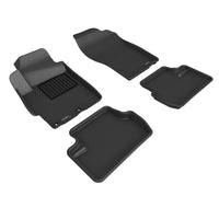 Thumbnail for 3D Maxpider 08-15 Mitsubishi Lancer Evolution X Kagu 1st 2nd Row - Floor Mat Set (Black)