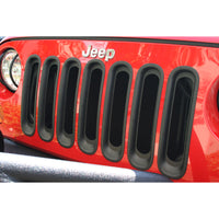Thumbnail for Rugged Ridge Grille Inserts Black 07-18 Jeep Wrangler