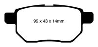 Thumbnail for EBC 11+ Lexus CT200h 1.8 Hybrid Greenstuff Rear Brake Pads