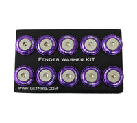 Thumbnail for NRG Fender Washer Kit w/Rivets For Plastic (Purple) - Set of 10