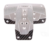 Thumbnail for NRG Aluminum Sport Pedal A/T - Silver w/Black Carbon