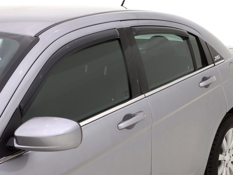 AVS 07-10 Chrysler Sebring Ventvisor In-Channel Front & Rear Window Deflectors 4pc - Smoke