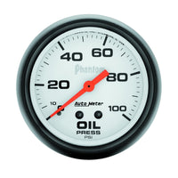 Thumbnail for Autometer Phantom 66.7mm 0-100 PSI Mechanical Oil Pressure Gauge