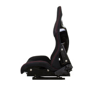 Thumbnail for NRG FRP Bucket Seat - Reclinable (Black Cloth w/Red Stiting)