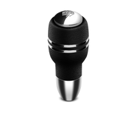 Thumbnail for Momo Automatico Shift Knob - Black Leather, Chrome Insert