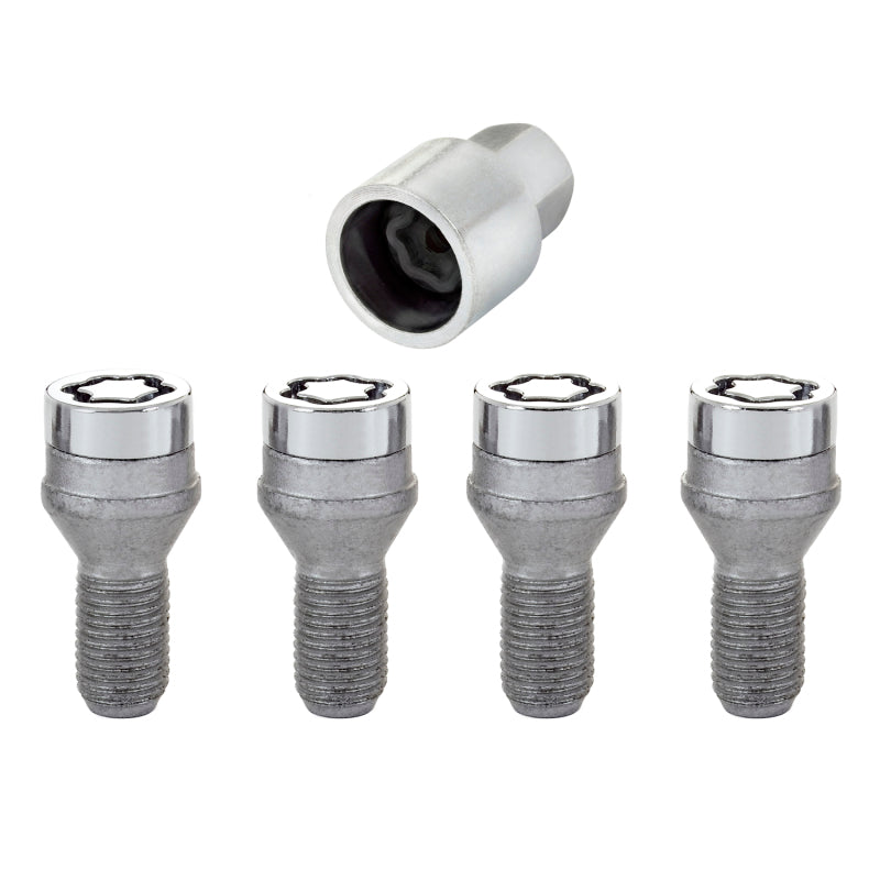 McGard Wheel Lock Bolt Set - 4pk. (Cone Seat) M12X1.5 / 21mm Hex / 18.2mm Shank Length - Chrome