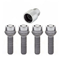 Thumbnail for McGard Wheel Lock Bolt Set - 4pk. (Radius Seat) M12X1.5 / 17mm Hex / 39.9mm Shank Length - Chrome