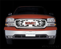 Thumbnail for Putco 00-06 GMC Yukon / Yukon XL w/ Logo CutOut Flaming Inferno Stainless Steel Grille