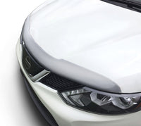 Thumbnail for AVS 14-18 Nissan Rogue (Excl. Sport Model) Aeroskin Low Profile Hood Shield - Chrome