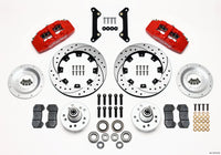 Thumbnail for Wilwood Dynapro 6 Front Hub Kit 12.19in Drilled Red 70-78 Camaro