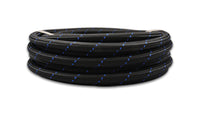 Thumbnail for Vibrant -4 AN Two-Tone Black/Blue Nylon Braided Flex Hose (10 foot roll)