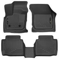 Thumbnail for Husky Liners 17 Ford Fusion / 17 Lincoln MKZ Black Front and 2nd Row Floor Liners