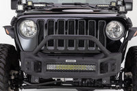 Thumbnail for Go Rhino 07-20 Jeep Wrangler JL/JLU/JK/JKU/Gladiator JT Rockline Front Stubby Bumper w/ Overrider