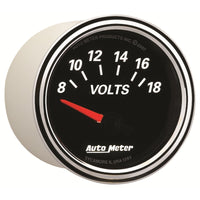 Thumbnail for Autometer Designer Black II 52mm 18V Voltmeter Gauge