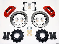 Thumbnail for Wilwood TC6R Rear Kit 16.00in Drilled Red 1999-2010 GM Trk 2500 HD 4.84 Cntr