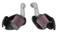 Thumbnail for K&N 14-15 Infiniti Q50 3.7L V6 Dual Silver Typhoon Short Ram Intakes