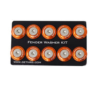 Thumbnail for NRG Fender Washer Kit w/Rivets For Plastic (Orange) - Set of 10