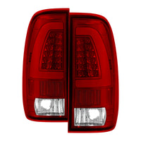 Thumbnail for xTune Ford F150 Styleside 97-03 Light Bar LED Tail Lights - Red Clear ALT-ON-FF15097-LBLED-RC