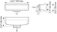 Thumbnail for Hella Universal Black Magic 6 L.E.D. Mini Light Bar - Spot Beam