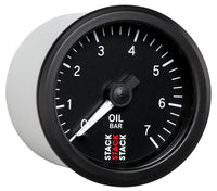 Thumbnail for Autometer Stack Instruments 52mm 0-7 BAR M10 (M) Mechanical Oil Pressure Gauge - Black