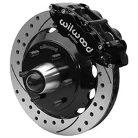 Thumbnail for Wilwood 63-87 C10 CPP Spindle FNSL6R Front BBK 13in Drilled/Slotted 6x5.5 BC - Black