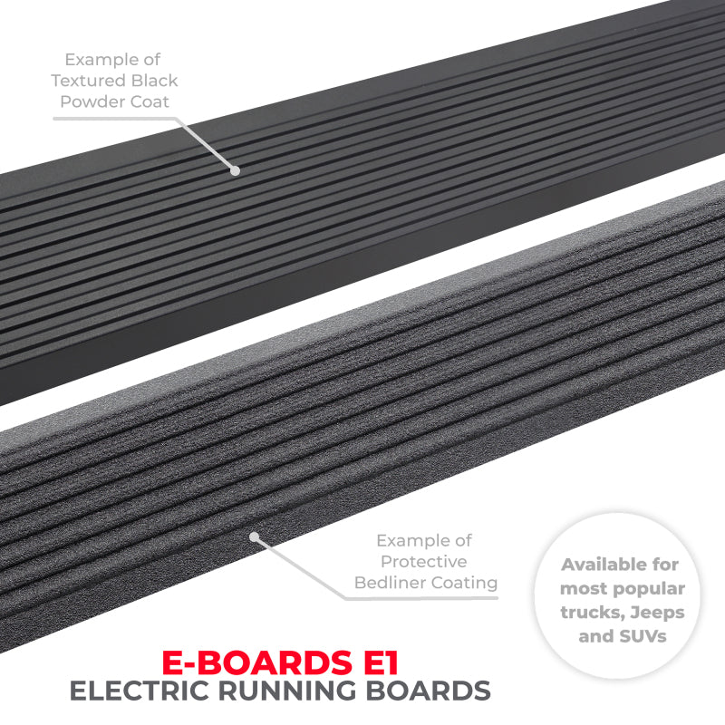 RealTruck 15-24 Ford F-150 SC 4dr 4dr VoltStep Electric Running Board Kit - Bedliner Coating