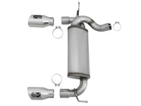 Thumbnail for aFe Rebel Series 2.5in 409 SS Axle-Back Exhaust w/Polished Tips 07+ Jeep Wrangler (JK) V6 3.6L/3.8L