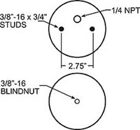 Thumbnail for Firestone Ride-Rite Replacement Bellow 224C (For Kit PN 2040/1130/2601/2598/2580/2170) (W217606873)