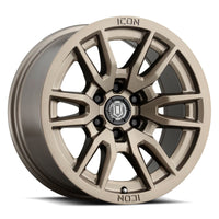 Thumbnail for ICON Vector 6 17x8.5 6x5.5 25mm Offset 5.75in BS 95.1mm Bore Bronze Wheel