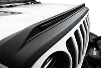 Thumbnail for AVS 2018-2019 Jeep Wrangler (JL) Aeroskin Low Profile Hood Shield w/ Lights - Black