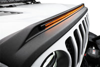 Thumbnail for AVS 2018-2019 Jeep Wrangler (JL) Aeroskin Low Profile Hood Shield w/ Lights - Black