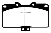 Thumbnail for EBC 91-93 Dodge Stealth 3.0 4WD Redstuff Front Brake Pads