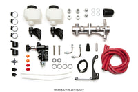 Thumbnail for Wilwood Tandem Remote M/C Kit w L/H Brkt & Prop Valve - 1 1/8in Bore Ball Burnished