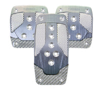 Thumbnail for NRG Aluminum Sport Pedal M/T - Gunmetal w/Silver Carbon