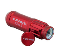 Thumbnail for NRG 700 Series M12 X 1.5 Steel Lug Nut w/Dust Cap Cover Set 21 Pc w/Locks & Lock Socket - Red