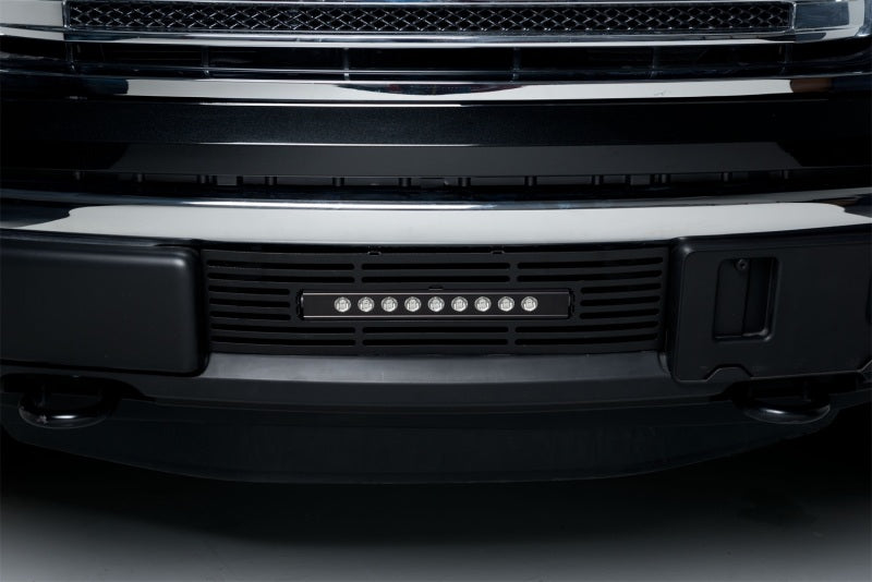 Putco 11-14 Ford F-150 - EcoBoost Bumper Grille Inserts - Black SS Bar and 10in Luminix Light Bar