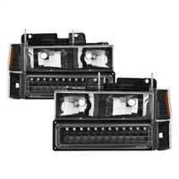 Thumbnail for Xtune 92-94 Blazer Full Size Corner/LED Bumper Headlights Black HD-JH-CCK88-LED-AM-BK-SET