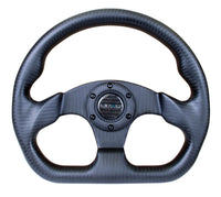 Thumbnail for NRG Carbon Fiber Steering Wheel (320mm) Flat Bottom Matte Black Carbon