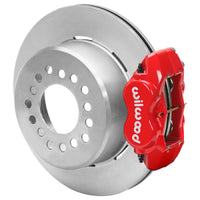 Thumbnail for Wilwood Chevy Monte Carlo Forged 4 Piston DynaPro Red Caliper HP32 VV Plain Rotor - 12.19x0.81