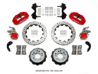 Thumbnail for Wilwood Narrow Superlite 4R / MC4 Rear Kit 12.88 Drilled Red Currie Pro-Tour Unit Bearing Floater