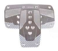 Thumbnail for NRG Aluminum Sport Pedal A/T - Gunmetal w/Silver Carbon