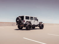 Thumbnail for Road Armor 07-18 Jeep Wrangler JK Stealth Rear Bumper Mid Width w/Tire Carrier Assembly - Tex Blk