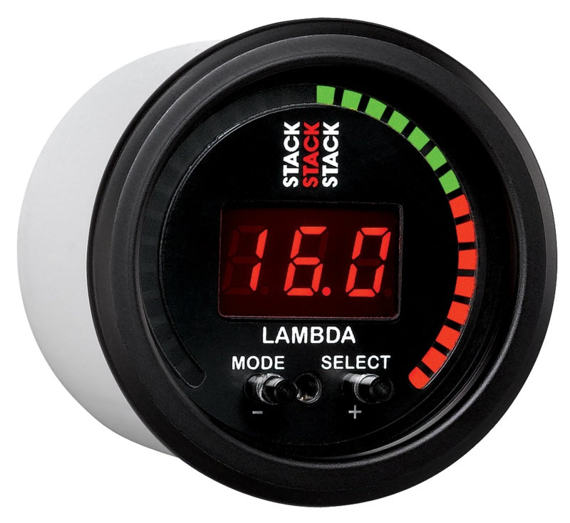 Autometer Stack Instruments 52mm Wideband Air-Fuel Ratio (LAMBDA) Gauge - Black