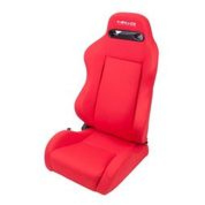 NRG Sport Seats (Pair) Type-R Cloth w/NRG Logo - Red w/Red Stitch