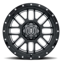 Thumbnail for ICON Alpha 20x9 5x150 16mm Offset 5.625in BS Gloss Black Milled Spokes Wheel