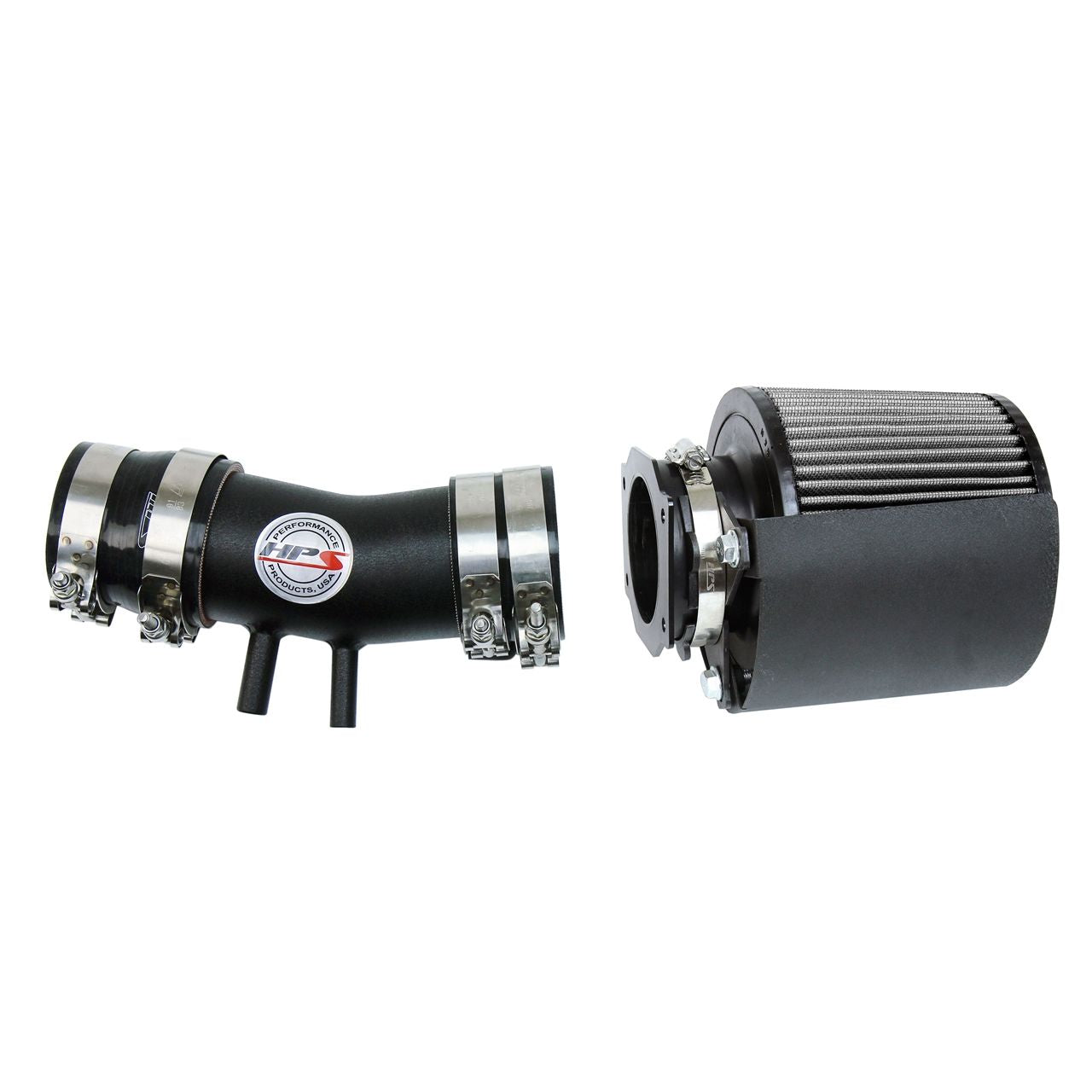 HPS Shortram Air Intake Kit 99-04 Nissan Frontier 3.3L V6 Non Supercharged, Includes Heat Shield, Black